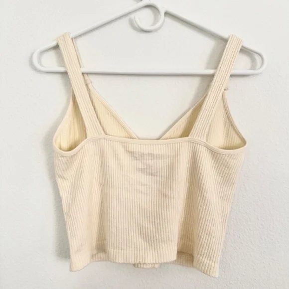 Free People Cream Cropped Cami / Brami Medium (M/L) - Picture 2 of 3